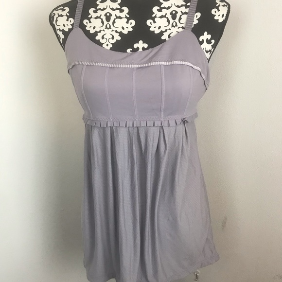 lululemon athletica Tops - Lululemon gray ruffle bubble tank